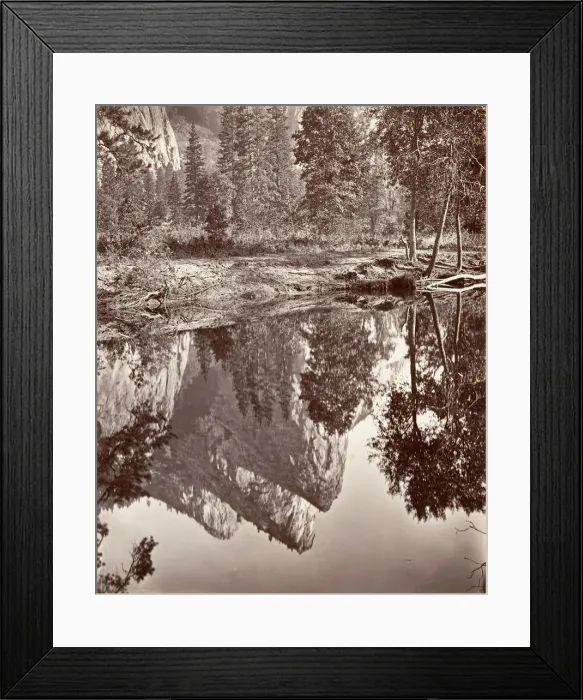 Framed Print : Mirror View of the Three Brothers, Yosemite, ca. 1872, printed ca. 1876 Framed Print : Mirror View of the Three Brothers, Yosemite, ca. 1872, printed ca. 1876