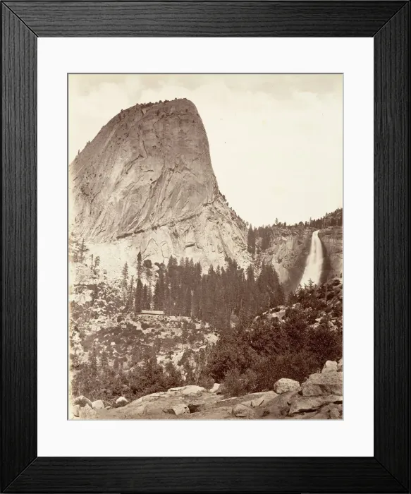 Framed Print : Cap of Liberty and Nevada Fall, Yosemite, ca. 1872, printed ca. 1876 Framed Print : Cap of Liberty and Nevada Fall, Yosemite, ca. 1872, printed ca. 1876