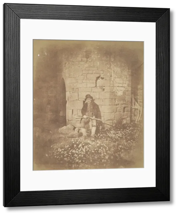 Framed Print : The Old Gamekeeper, ca. 1844. Creator: Possibly by David Kinnebrook Framed Print : The Old Gamekeeper, ca. 1844. Creator: Possibly by David Kinnebrook