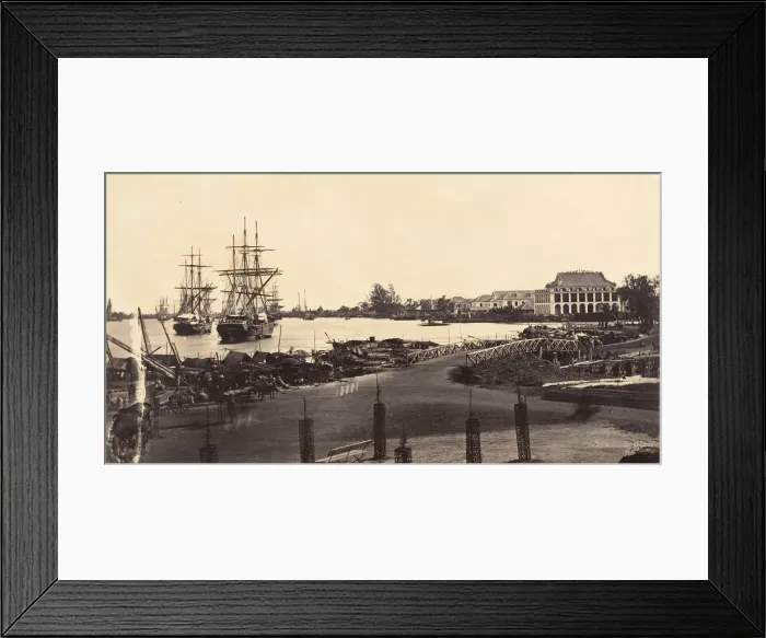 Framed Print : Vue de l Etablissement des Messageries Imperiales, 1866. Creator: Emile Gsell Framed Print : Vue de l Etablissement des Messageries Imperiales, 1866. Creator: Emile Gsell