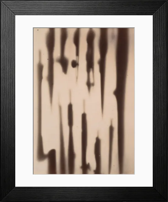 Framed Print : [X-Ray of a Box Compasses and Drawing Tools], 1896. Creator: Henri van Heurck