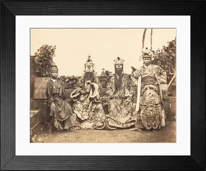 Framed Print : Costumes de Theatre, Saigon, Cochinchine, 1866. Creator: Emile Gsell Framed Print : Costumes de Theatre, Saigon, Cochinchine, 1866. Creator: Emile Gsell