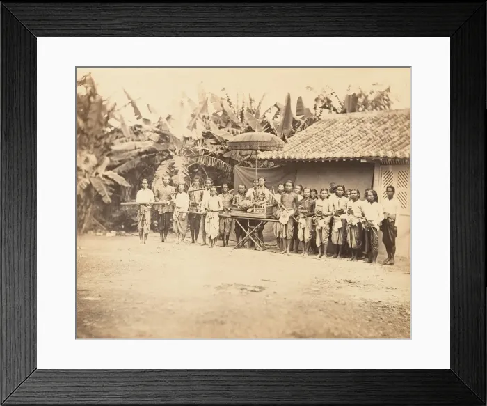Framed Print : Prince Cambodgien et son Cortege, 1866. Creator: Emile Gsell Framed Print : Prince Cambodgien et son Cortege, 1866. Creator: Emile Gsell