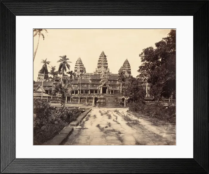 Framed Print : Facade Ouest de la Grande Pagode, 1866. Creator: Emile Gsell Framed Print : Facade Ouest de la Grande Pagode, 1866. Creator: Emile Gsell
