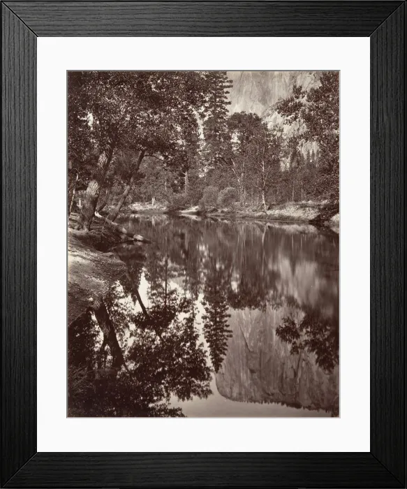 Framed Print : Mirror View of El Capitan, Yosemite, ca. 1872, printed ca. 1876 Framed Print : Mirror View of El Capitan, Yosemite, ca. 1872, printed ca. 1876