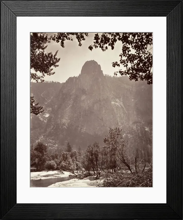 Framed Print : Sentinel Rock, Yosemite, ca. 1872, printed ca. 1876. Creator: Attributed to Carleton E Framed Print : Sentinel Rock, Yosemite, ca. 1872, printed ca. 1876. Creator: Attributed to Carleton E