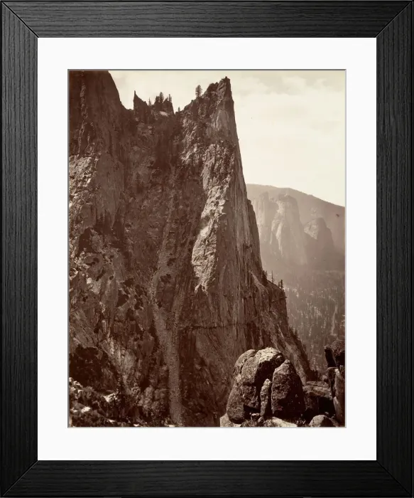 Framed Print : Sentinel Rock, Yosemite, ca. 1872, printed ca. 1876. Creator: Attributed to Carleton E Framed Print : Sentinel Rock, Yosemite, ca. 1872, printed ca. 1876. Creator: Attributed to Carleton E