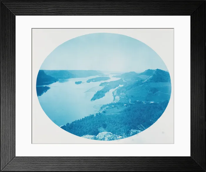 Framed Print : No. 90. From bluffs at Trempealeau, Wisconsin Looking Up Stream, 1885 Framed Print : No. 90. From bluffs at Trempealeau, Wisconsin Looking Up Stream, 1885