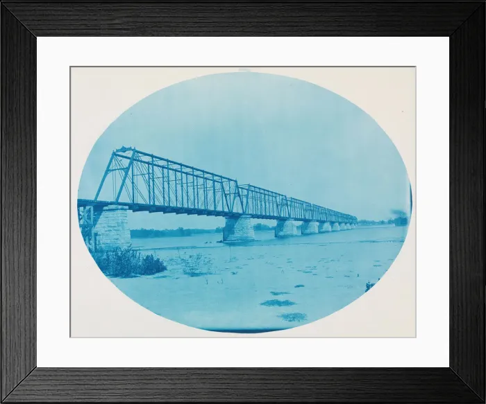 Framed Print : No. 204. Iowa Central Railway Bridge at Keithsburg, Illinois, 1889. Creator: Henry Bosse Framed Print : No. 204. Iowa Central Railway Bridge at Keithsburg, Illinois, 1889. Creator: Henry Bosse