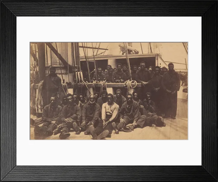 Framed Print : Contrabands Aboard U. S. Ship Vermont, Port Royal, South Carolina, 1861. Creator: Henry P Framed Print : Contrabands Aboard U. S. Ship Vermont, Port Royal, South Carolina, 1861. Creator: Henry P