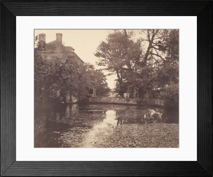Framed Print : Hunford Mill, Surrey, 1855-57. Creator: Henry White Framed Print : Hunford Mill, Surrey, 1855-57. Creator: Henry White
