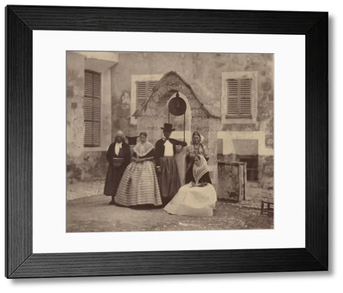 Framed Print : Baleares, Aldeanos de Palma y sus alrrededores, 1860. Creator: Charles Clifford Framed Print : Baleares, Aldeanos de Palma y sus alrrededores, 1860. Creator: Charles Clifford