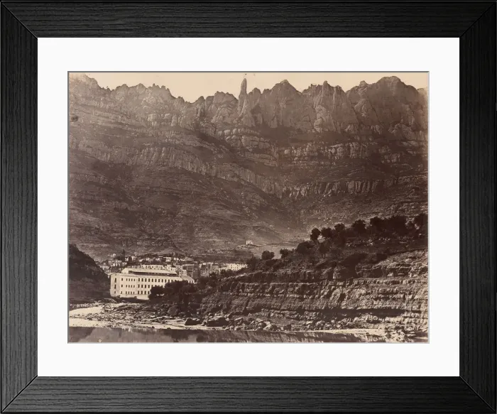 Framed Print : Monserrat, Vista general de la montana desde Monistrol, 1860. Creator: Charles Clifford Framed Print : Monserrat, Vista general de la montana desde Monistrol, 1860. Creator: Charles Clifford