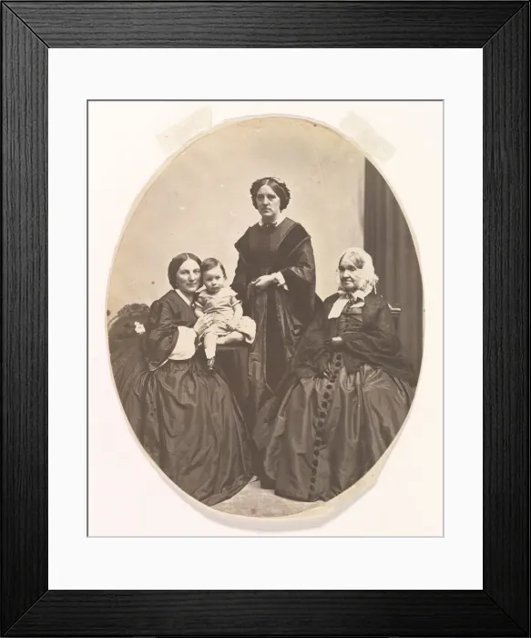 Framed Print : Four Generations, ca. 1860. Creator: James Wallace Black Framed Print : Four Generations, ca. 1860. Creator: James Wallace Black