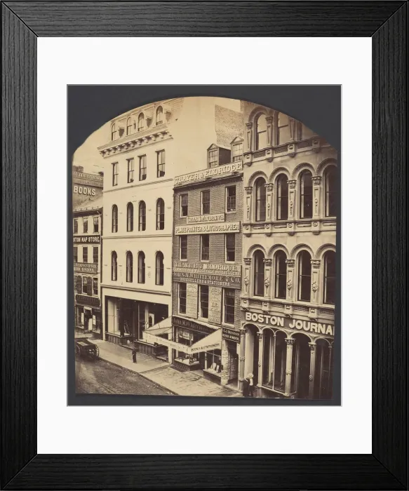 Framed Print : Washington Street, Boston, ca. 1860. Creator: James Wallace Black Framed Print : Washington Street, Boston, ca. 1860. Creator: James Wallace Black
