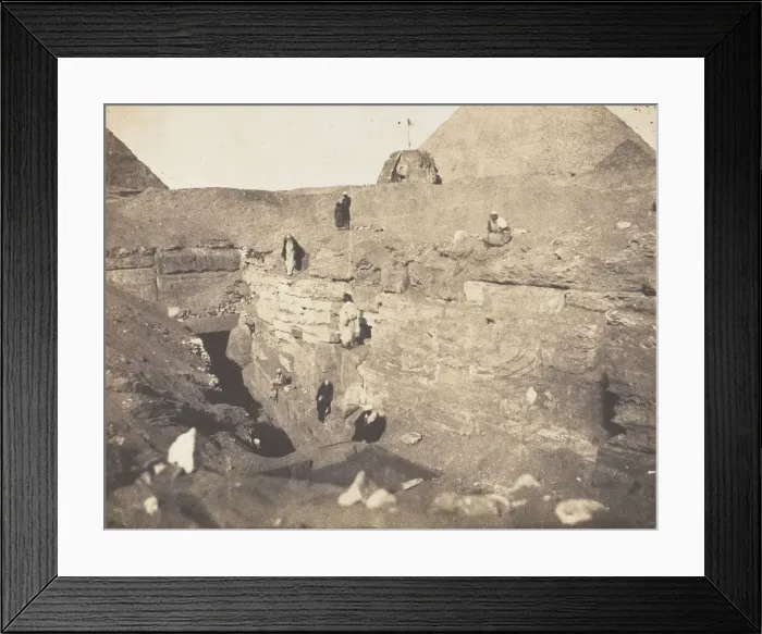 Framed Print : Excavations near the Sphinx, 1853. Creator: John Beasley Greene Framed Print : Excavations near the Sphinx, 1853. Creator: John Beasley Greene