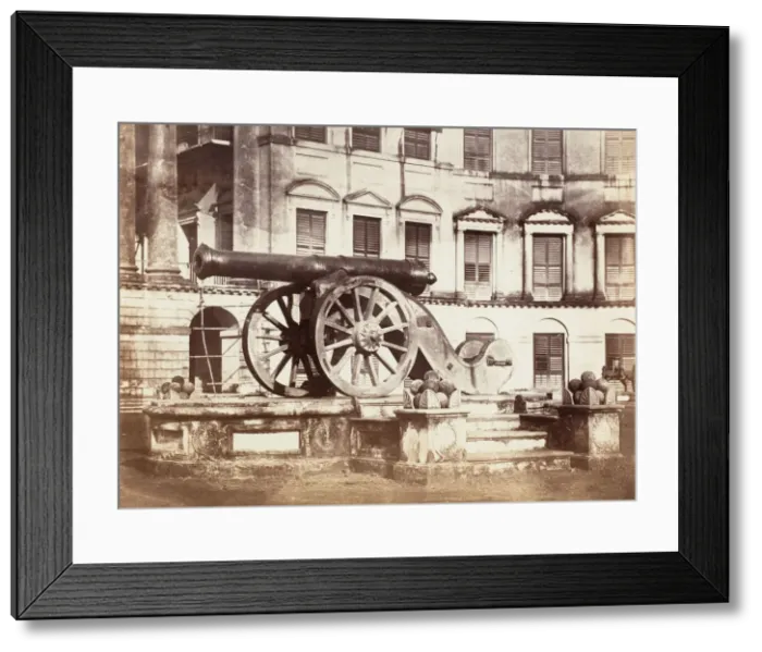 Framed Print : [Great Sikh Gun taken at Ferozshah on the Night of December 21, 1845, Government House Framed Print : [Great Sikh Gun taken at Ferozshah on the Night of December 21, 1845, Government House