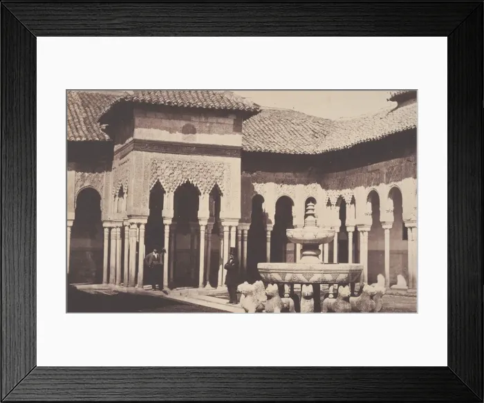 Framed Print : The Court of Lions in the Alhambra, Spain, 1855. Creator: John Gregory Crace Framed Print : The Court of Lions in the Alhambra, Spain, 1855. Creator: John Gregory Crace