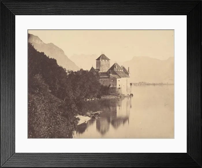 Framed Print : The Castle of Chillon, 1855. Creator: John Joscelyn Coghill Framed Print : The Castle of Chillon, 1855. Creator: John Joscelyn Coghill