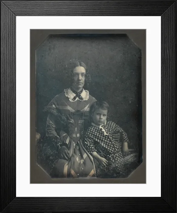 Framed Print : Elizabeth Bakewell James and her Son, Frank B. James, ca. 1846 Framed Print : Elizabeth Bakewell James and her Son, Frank B. James, ca. 1846