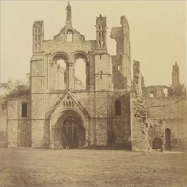 Kirkstall Abbey. From the West, 1850s. Creator: Joseph Cundall