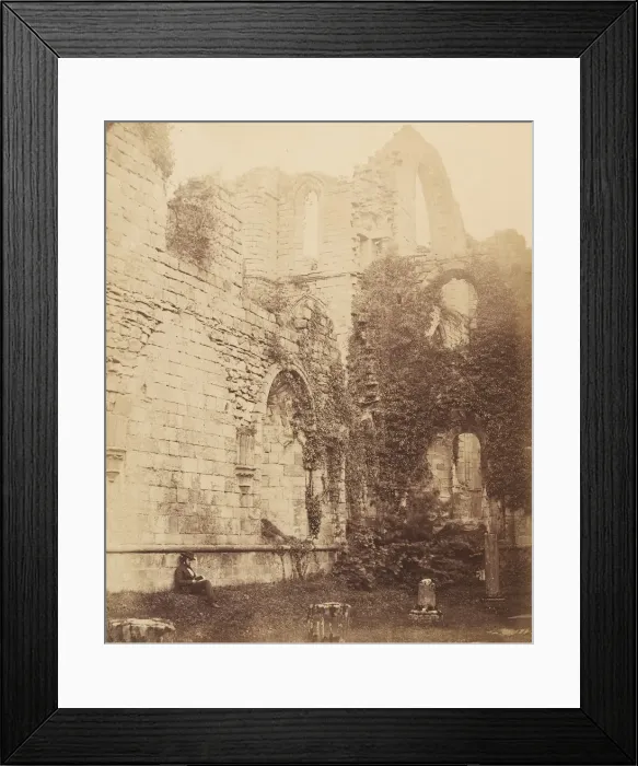 Framed Print : Fountains Abbey. Interior of Chapter House, 1850s. Creator: Joseph Cundall Framed Print : Fountains Abbey. Interior of Chapter House, 1850s. Creator: Joseph Cundall