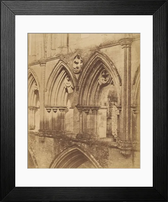 Framed Print : Rivaulx Abbey. The Triforium Arches, 1850s. Creators: Joseph Cundall Framed Print : Rivaulx Abbey. The Triforium Arches, 1850s. Creators: Joseph Cundall