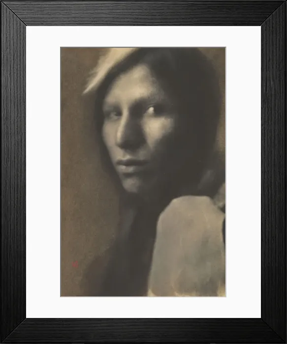 Framed Print : A Sioux Chief [Philip Standing Soldier], 1898. Creator: Joseph Turner Keiley
