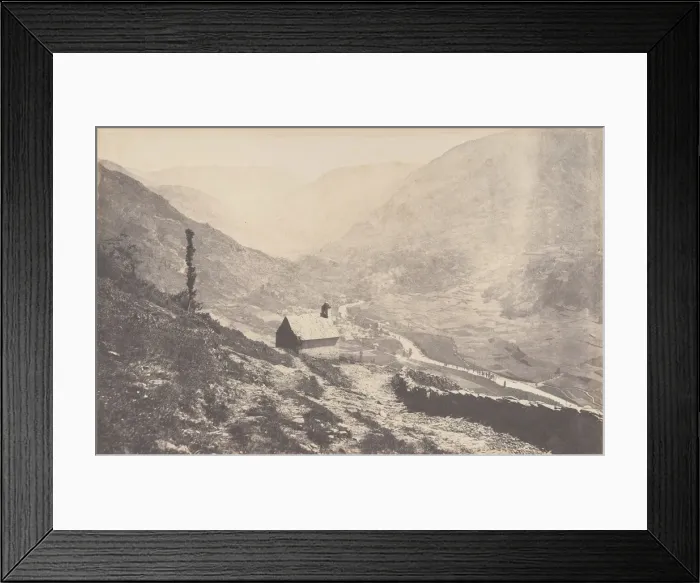 Framed Print : Vallee de Bosost prise de la capilla San Antonio, 1853. Creator: Joseph Vigier Framed Print : Vallee de Bosost prise de la capilla San Antonio, 1853. Creator: Joseph Vigier
