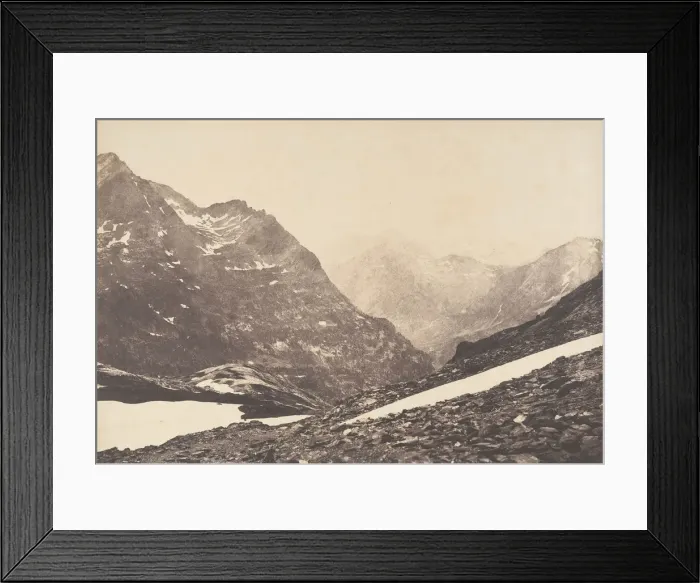 Framed Print : Vue de la partie de la Maladetta et des montagnes du haut du port de Venasque, 1853 Framed Print : Vue de la partie de la Maladetta et des montagnes du haut du port de Venasque, 1853