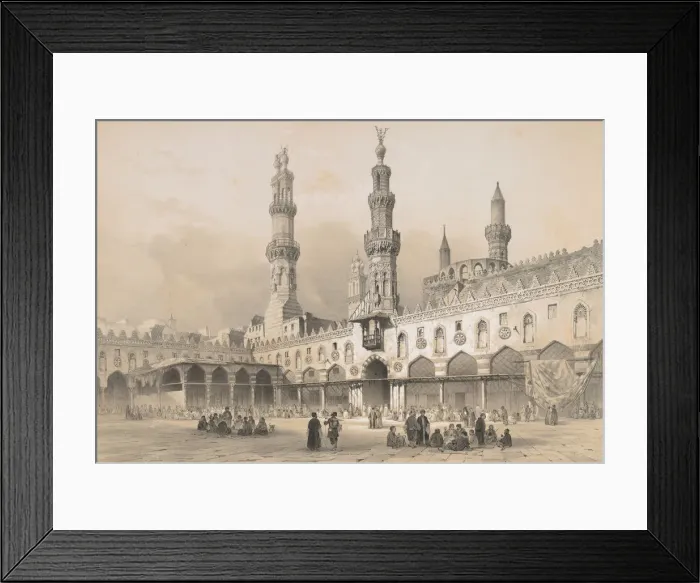 Framed Print : 22. Cour de la Mosquee el Ahzar, au Kaire, 1843. Creator Framed Print : 22. Cour de la Mosquee el Ahzar, au Kaire, 1843. Creator