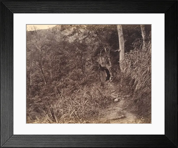 Framed Print : Left Road up to Yuen foo Monastery, ca. 1869. Creator: Afong Lai Framed Print : Left Road up to Yuen foo Monastery, ca. 1869. Creator: Afong Lai