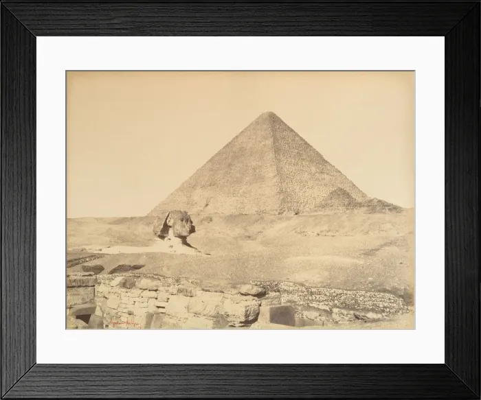 Framed Print : Pyramides de Gizeh, 1865-69. Creator: Gustave Le Gray Framed Print : Pyramides de Gizeh, 1865-69. Creator: Gustave Le Gray