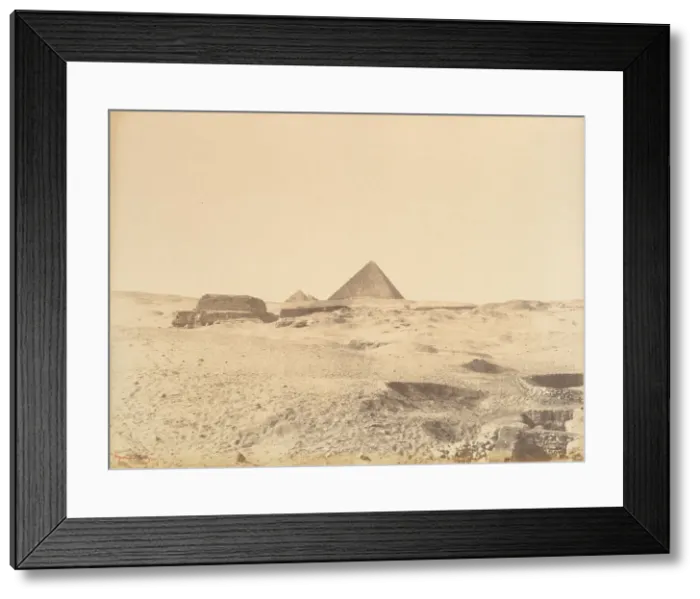 Framed Print : Pyramides de Gizeh, 1865-69. Creator: Gustave Le Gray Framed Print : Pyramides de Gizeh, 1865-69. Creator: Gustave Le Gray