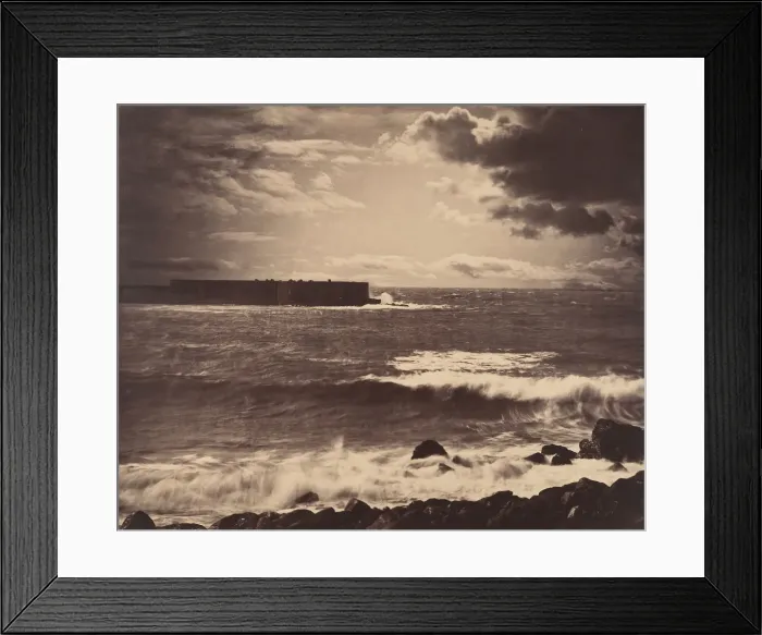 Framed Print : [The Great Wave, Sete], 1857. Creator: Gustave Le Gray