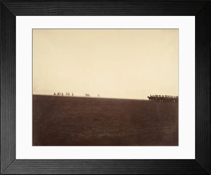 Framed Print : [Cavalry Maneuvers, Camp de Chalons], 1857. Creator: Gustave Le Gray