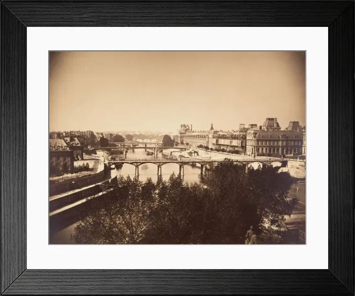 Framed Print : [View of the Seine, Paris], 1857. Creator: Gustave Le Gray