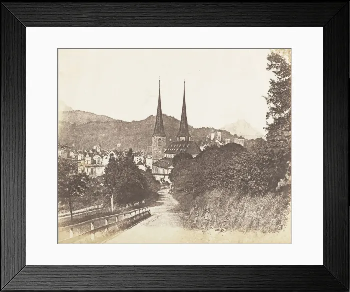 Framed Print : Lucerne, 1853-56. Creator: James Knight Framed Print : Lucerne, 1853-56. Creator: James Knight