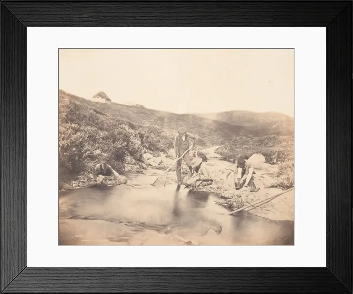 Framed Print : Man and Boys Fishing, ca. 1856-59. Creator: Horatio Ross Framed Print : Man and Boys Fishing, ca. 1856-59. Creator: Horatio Ross