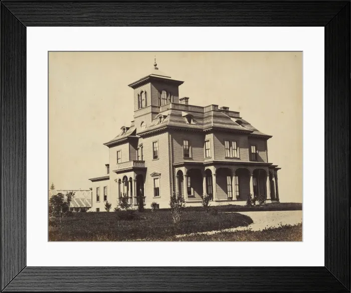 Framed Print : Victorian House, ca. 1860. Creator: James Wallace Black Framed Print : Victorian House, ca. 1860. Creator: James Wallace Black