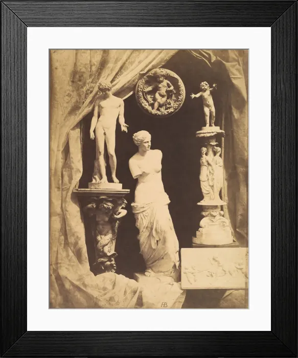 Framed Print : [Still Life with Statuary], Early 1850s. Creator: Hippolyte Bayard