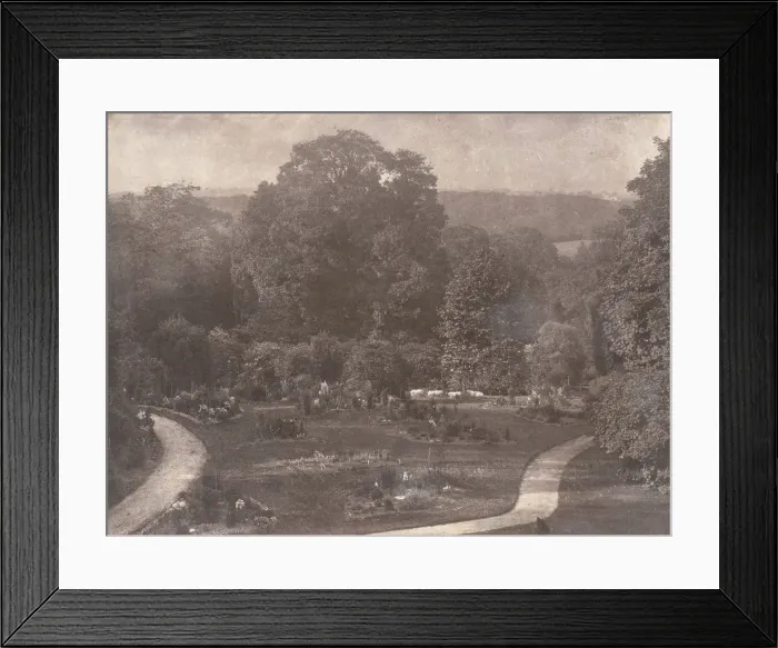 Framed Print : Penllergare Garden From the Morning Room, 1853-56. Creator: James Knight Framed Print : Penllergare Garden From the Morning Room, 1853-56. Creator: James Knight
