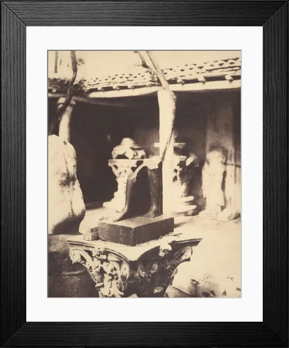 Framed Print : Fragment of an Egyptian Statue in the Museum at Cherchell, Algeria, 1856 Framed Print : Fragment of an Egyptian Statue in the Museum at Cherchell, Algeria, 1856
