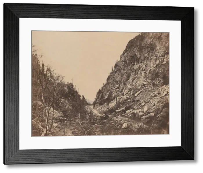 Framed Print : Head of the White Mountain Notch, Crawford House, 1854. Creator: James Wallace Black Framed Print : Head of the White Mountain Notch, Crawford House, 1854. Creator: James Wallace Black