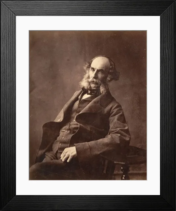 Framed Print : Portrait of a Seated Gentleman, ca. 1856-59. Creator: Horatio Ross