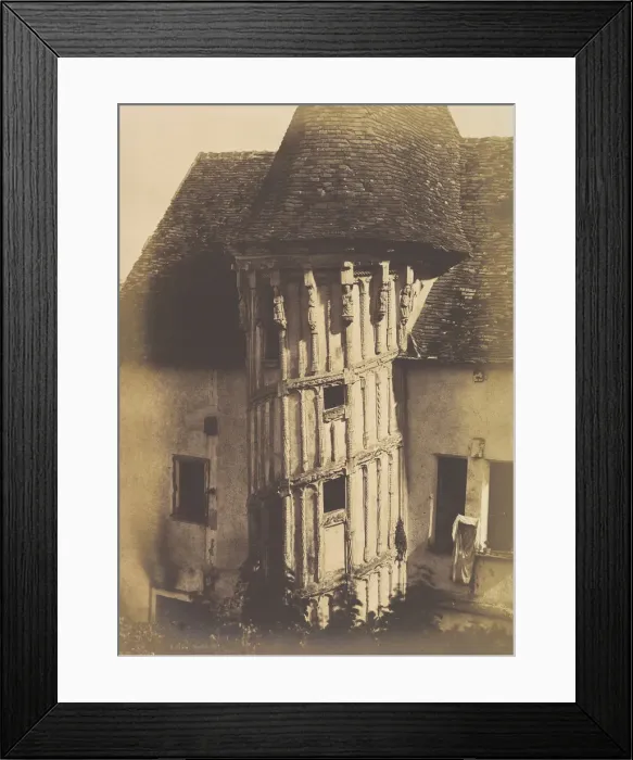 Framed Print : Wooden Staircase at Chartres, 1852. Creator: Henri Le Secq Framed Print : Wooden Staircase at Chartres, 1852. Creator: Henri Le Secq