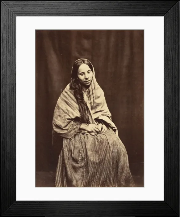 Framed Print : Patient, Surrey County Lunatic Asylum, 1850-55. Creator: Hugh Welch Diamond Framed Print : Patient, Surrey County Lunatic Asylum, 1850-55. Creator: Hugh Welch Diamond