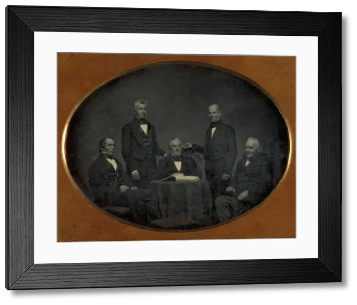 Framed Print : [Rev. Mr. Frederick T. Gray and Deacons of Old Bullfinch Street Church], ca. 1845