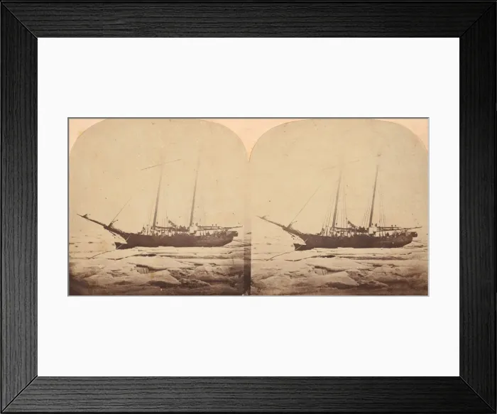 Framed Print : Ship in Ice, Greenland Expedition, ca. 1859. Creator: Isaac Israel Hayes Framed Print : Ship in Ice, Greenland Expedition, ca. 1859. Creator: Isaac Israel Hayes