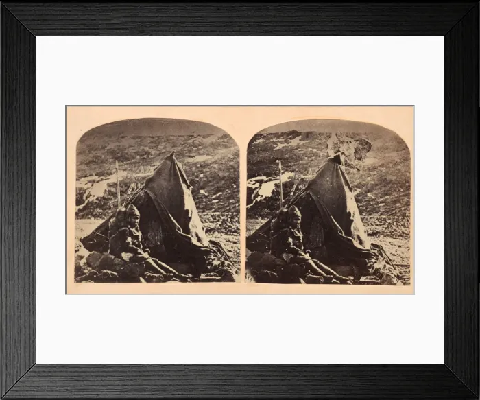 Framed Print : Esquimau avec sa tente, ca. 1859. Creator: Isaac Israel Hayes Framed Print : Esquimau avec sa tente, ca. 1859. Creator: Isaac Israel Hayes